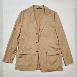 J. Crew Chino Khaki Sport Coat Jacket 3 button M